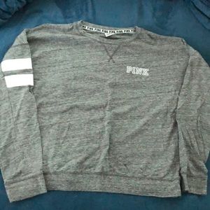 Vs pink light weight sweatshirt grey marble ! Lrg.